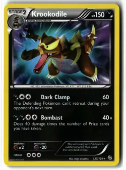 2012 Krookodile ⭐ 127/124 Holo Secret Rare Dragons Exalted Pokemon NM/LP - Image 1