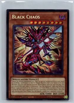 Black Chaos CORI-EN001 Secret Rare Chaos Origins Yu-Gi-Oh 1st Edition Near Mint - Image 1