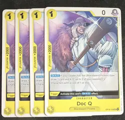 Playset Bandai One Piece TCG Doc Q OP16-109 Yellow English x4 - Image 1