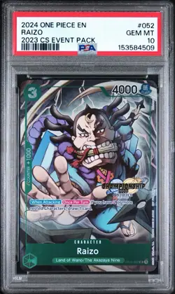 Raizo (CS 2023 Event Pack) OP01-052 One Piece Championship Gold Stamp PSA 10 💎 - Image 1