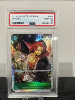 2024 One Piece ST16-004 Shanks PSA 10 GEM MINT Super Rare - Image 1