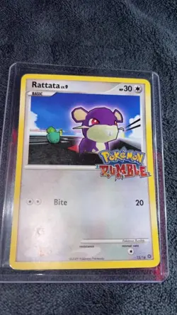 Rattata Pokemon Rumble Stamped Tcg Card 15/16 in Moderately Played Condition - Image 1