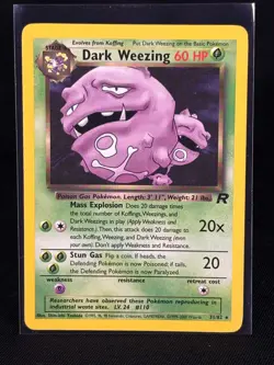 Dark Weezing #1 - 31/82 - Holo Rare - Team Rocket - Pokemon Card - LP - 57 - Image 1