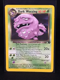 Dark Weezing #2 - 31/82 - Holo Rare - Team Rocket - Pokemon Card - LP - 57 - Image 1