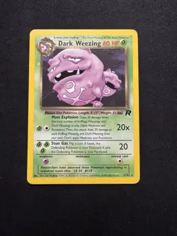 Pokemon TCG Dark Weezing 31/82 Team Rocket Non Holo Rare Vintage WOTC LP- - Image 1