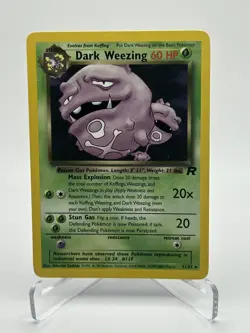Dark Weezing - 31/82 - Team Rocket 2000 WOTC - Non Holo Rare - LP - Pokemon TCG - Image 1