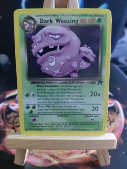 Dark Weezing 31/82 Team Rocket Rare Non Holo WOTC Pokemon Card LP - Image 1