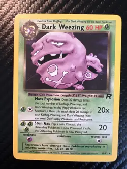 Pokemon TCG Dark Weezing Team Rocket 31/82 Unlimited Rare WOTC 1999-2000 LP - Image 1