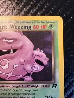 Pokemon TCG Dark Weezing Team Rocket 31/82 Unlimited Rare WOTC 1999-2000 LP - Image 3