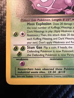 Pokemon TCG Dark Weezing Team Rocket 31/82 Unlimited Rare WOTC 1999-2000 LP - Image 5