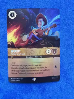 Disney Lorcana Woody - Waiting for a Friend 205/204 Foil Epic Wilds Unknown - Image 1