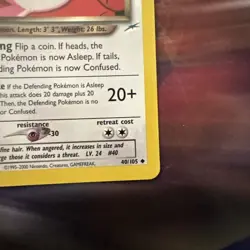 Pokemon TCG Dark Wigglytuff 40/105 Neo Destiny Regular Uncommon WOTC Vintage - Image 5