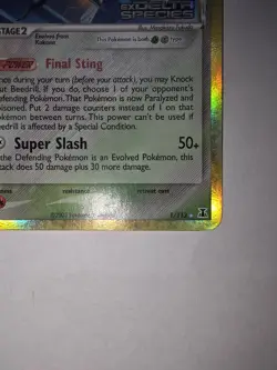 Beedrill 1/113 Pokemon Ex Delta Species Stamped Reverse Holo Rare 2005 - Image 4