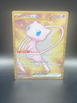 Pokemon Mew ex 205/165 Scarlet & Violet 151 UPC Gold Metal Black Star Promo NM - Image 1