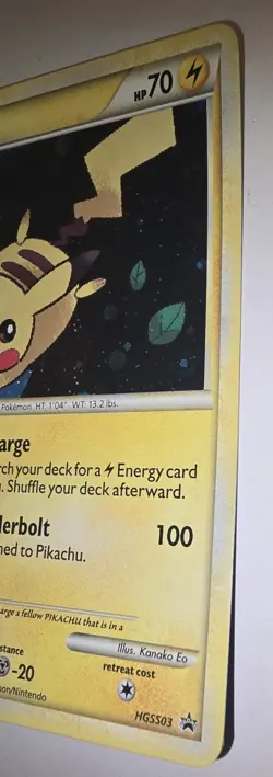 Pokemon TCG Black Star Promo Pikachu Holo Card HGS503 - Image 5