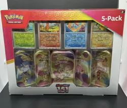 Pokemon TCG Scarlet & Violet 151 Mini Tins 5 Pack Costco Bundle SEALED NEW - Image 1
