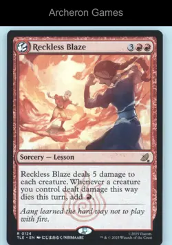 Reckless Blaze 124 R MTG Card Avatar: The Last Airbender: Eternal-Legal - Image 1