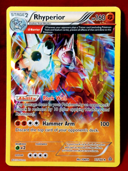 RHYPERIOR Holo Rare Foil POKEMON 2015 XY Primal Clash TCG Card# 77/160 NM - Image 1