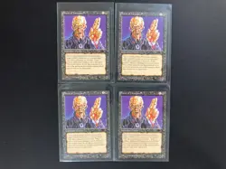 4 x PRIEST OF YAWGMOTH Vintage Antiquities MTG Magic the Gathering Black Cards - Image 1