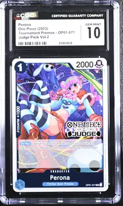 Perona (Judge Pack Vol. 2) OP01-077 One Piece Promotion Cards Foil CGC 10 - Image 1
