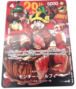 ONE PIECE Monkey D. Luffy P-159 Promo Card 29th Anniversary Shonen Jump Official - Image 1