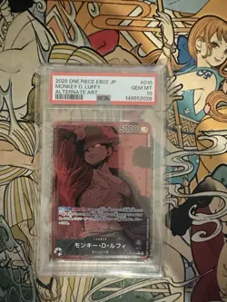 PSA 10 Monkey D. Luffy EB02-010 Alternate Art Leader One Piece Card - Image 2