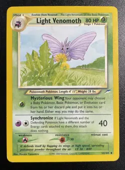 Light Venomoth 53/105 Neo Destiny Set Vintage Pokemon Card LP- - Image 1