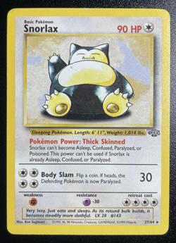 Snorlax 27/64 Jungle Pokemon Card MP+ - Image 1