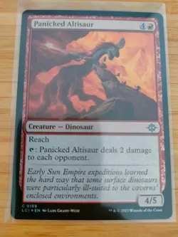 MTG Panicked Altisaur (FOIL) 0159 Lost Caverns of Ixalan M/NM Free UK P&P - Image 1
