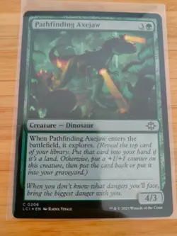 MTG Pathfinding Axejaw (FOIL) 0206 Lost Caverns of Ixalan M/NM Free UK P&P - Image 1