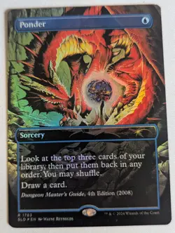 Ponder Rainbow Foil #1783 MTG Secret Lair Drop D&D English NM-Mint - Image 1