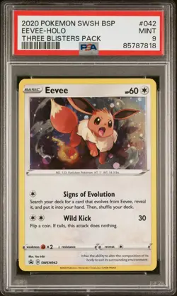Eevee - SWSH042 - Black Star Promo - Sword & Shield - PSA 9 - Pokemon TCG - Image 1
