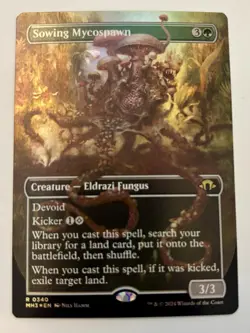 (1x) Sowing Mycospawn - Foil Borderless - Modern Horizons 3 - MTG - NM - Image 1