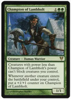Champion of Lambholt 2012 Avacyn Restored Green Rare Creature MTG NM AZ1 - Image 1