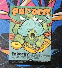 Ponder NM Borderless MTG Secret Lair Promo Pack Unplayed Magic The Gathering - Image 1