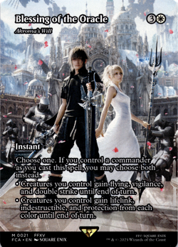 Blessing of the Oracle - Akroma's Will Showcase Final Fantasy NM MTG - Image 1
