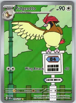 Pidgeotto 208/197 Illustration Rare Obsidian Flames Pokemon Holo NM - Image 1