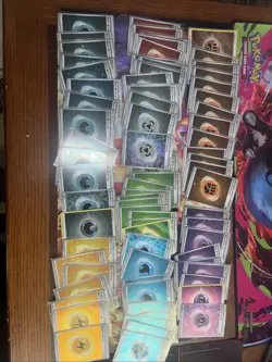 ALL HOLO Pokemon Energy Card Lot - 75 Cards , NM Lots Of Swirls - Image 1