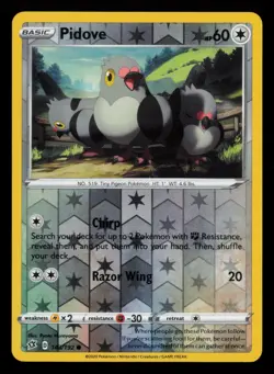 Pidove 143/192 Common Rebel Clash Pokemon Reverse Holo Near Mint - Image 1