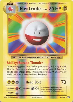 Pokemon Card - Electrode - Reverse Holo (40/108 - Evolutions) - Image 1