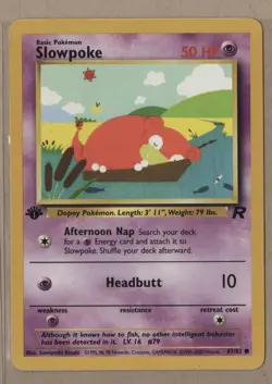 Pokemon TCG: Slowpoke #67/82 Team Rocket Set 1st edition LP - Image 3