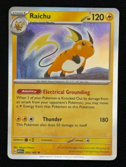 Raichu 026/165 Rare 151 Holo Near Mint - Image 1