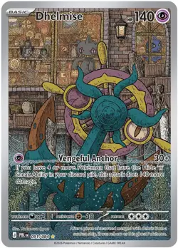 Dhelmise 091/084 Illustration Rare Pitch Black Pokemon Holo Near Mint - Image 1