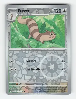 Furret 119/159 Common Journey Together Pokemon Reverse Holo Near Mint - Image 1