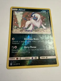 Absol 133/236 Reverse Holo 2019 Pokemon Cosmic Eclipse Card NM - Image 2
