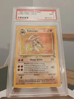 Pokemon Kabutops 9/62 Fossil Holo Unlimited PSA 9 Holo Rare WOTC 1999 - Image 2