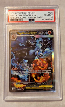 Pokemon PSA 10 Mega Charizard X ex 125/094 Phantasmal Flames SIR Holo EN 2025 - Image 1
