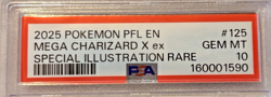 Pokemon PSA 10 Mega Charizard X ex 125/094 Phantasmal Flames SIR Holo EN 2025 - Image 3