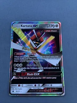 Pokemon TCG Kartana GX 70/111 Sm-Crimson Invasion Holo - Image 2
