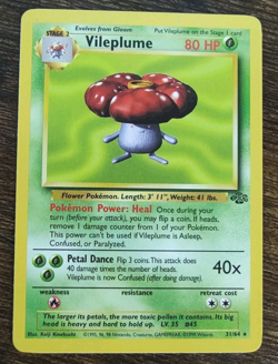 Pokemon Jungle Unlimited Vileplume 31/64 Non Holo NM - Image 1